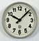 Horloge Murale d'Usine Industrielle Grise de Chronotechna, 1950s 7