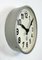 Horloge Murale d'Usine Industrielle Grise de Chronotechna, 1950s 3