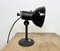 Lámpara de mesa vintage de esmalte negro, años 50, Imagen 13