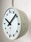 Industrial Grey Bakelite Double Sided Factory Clock from Pragotron, 1980s 4