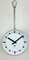 Industrial Grey Bakelite Double Sided Factory Clock from Pragotron, 1980s 8
