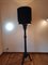 Wooden Swedish Woody Lamp Foot with Cylindrical Double Lampshade, Image 1
