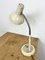 Industrielle Beige Schwanenhals Tischlampe von Polam, 1960er 7