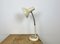 Lámpara de mesa industrial con cuello de ganso en beige de Polam, años 60, Imagen 3