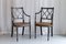 Regency Style Ebonized Cane Armchairs, Set of 2 1