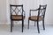 Fauteuils Style Regency en Rotin Noirci, Set de 2 6