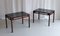 Danish Modern Side Tables in Rosewood and Glass, 1960s, Set of 2 2