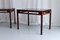 Danish Modern Side Tables in Rosewood and Glass, 1960s, Set of 2 4