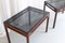 Danish Modern Side Tables in Rosewood and Glass, 1960s, Set of 2 8