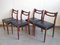 Danish Chairs in Teak & Skaï, 1960s, Set of 4 1
