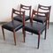 Danish Chairs in Teak & Skaï, 1960s, Set of 4 13