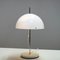 Mushroom Chrome and White Acrylic Table Lamp attributed to Fagerhult, Sweden, 1970s, Image 2