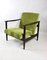 Brown Wood GFM-142 Armchair in Olive Green attributed to Edmund Homa, 1970s 5