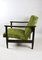 Brown Wood GFM-142 Armchair in Olive Green attributed to Edmund Homa, 1970s 6