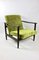 Brown Wood GFM-142 Armchair in Olive Green attributed to Edmund Homa, 1970s, Image 1