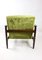 Brown Wood GFM-142 Armchair in Olive Green attributed to Edmund Homa, 1970s, Image 8