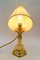 Art Deco Table Lamp Vienna with Fabric Shade, 1920s, Image 7