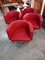 Poltrone vintage rosse, set di 4, Immagine 6