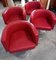 Vintage Red Armchairs, Set of 4 7