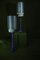 Lámparas de pie Church azules con pantalla doble cilíndrica de seda Doupion. Juego de 2, Imagen 14