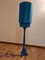 Blue Church Floor Lamps with Double Cylindrical Shade in Doupion Silk, Set of 2 1