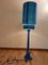 Blue Church Floor Lamps with Double Cylindrical Shade in Doupion Silk, Set of 2, Image 17