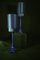 Lampade da terra Church blu con doppio paralume cilindrico in seta Doupion, set di 2, Immagine 3