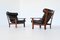 Brazilian Ox Lounge Chairs in Rosewood and Leather, 1960, Set of 2, Image 1