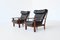 Brazilian Ox Lounge Chairs in Rosewood and Leather, 1960, Set of 2 4