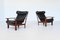 Brazilian Ox Lounge Chairs in Rosewood and Leather, 1960, Set of 2, Image 3