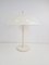 Lámpara de mesa hongo era espacial vintage en blanco, años 70, Imagen 9