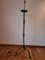 Antique Wrought Iron Floor Lamp with Silk Cylindrical Lampshade, Image 6