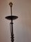 Antique Wrought Iron Floor Lamp with Silk Cylindrical Lampshade, Image 19