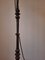 Antique Wrought Iron Floor Lamp with Silk Cylindrical Lampshade, Image 20