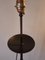 Antique Wrought Iron Floor Lamp with Silk Cylindrical Lampshade, Image 16