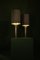 Kupfer Tischlampen mit Zylindrischem Lampenschirm aus Grüner Seide, 2er Set 5