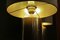 Lampes de Bureau en Cuivre avec Abat-jour Cylindrique en Soie Verte, Set de 2 3