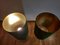 Kupfer Tischlampen mit Zylindrischem Lampenschirm aus Grüner Seide, 2er Set 6