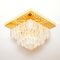 Lámpara de techo vintage de cristal de Murano atribuida a Paulo Venini, años 70, Imagen 2