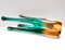 Vintage Green and Amber Murano Glass Centrepiece Vase, Italy, 1950s, Image 7