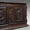 Small English Carved Coffer in Oak, 1880s 12