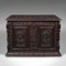 Small English Carved Coffer in Oak, 1880s 1