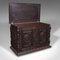 Small English Carved Coffer in Oak, 1880s 2