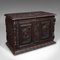 Small English Carved Coffer in Oak, 1880s 3