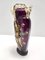 Böhmische Vintage Amethyst Vase aus mundgeblasenem Glas mit Salamander, 1890er 4