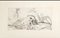 Pablo Picasso, Lithographie, Croquis Préparatoire pour Guernica, Cheval et Taureau, 1937 1