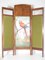 Art Nouveau Parrot Ara Painted Oak Screen/Divider, 1910s 1