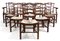 Edwardian Chippindale Style Dining Chairs, Set of 10 1