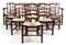 Edwardian Chippindale Style Dining Chairs, Set of 10, Image 1
