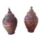 Terracotta Vases with Lids, Set of 2 13